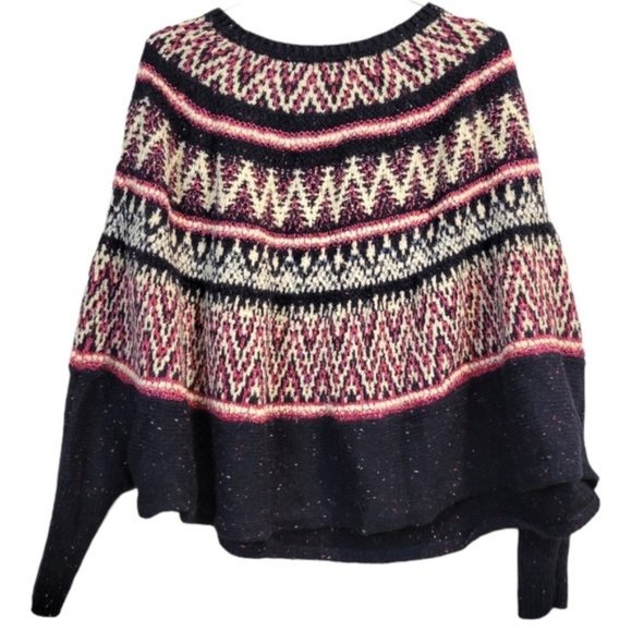 Anthropologie Sleeping on snow | Midland Pullover Sweater Poncho wool Blend - Picture 4 of 10